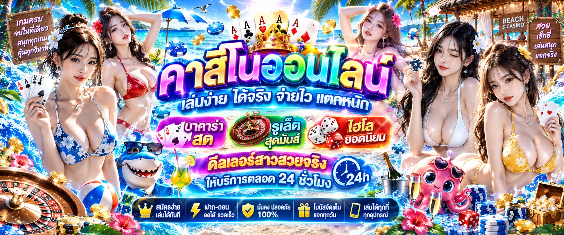 คาสิโนออนไลน์ สมหวัง168 บาคาร่าสด รูเล็ต เสือมังกร ครบทุกเกม